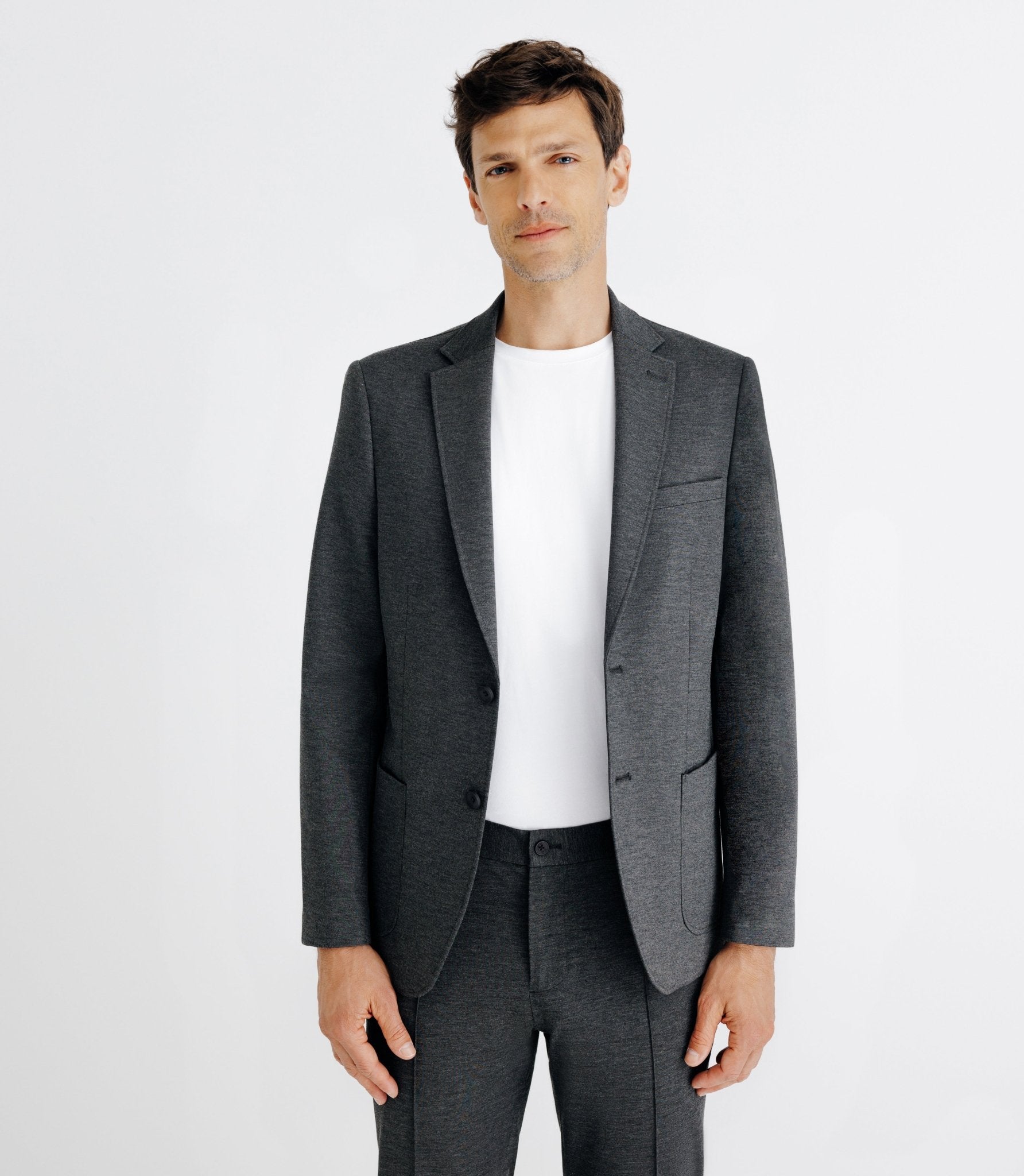 Veste ville en maille grise - IZAC