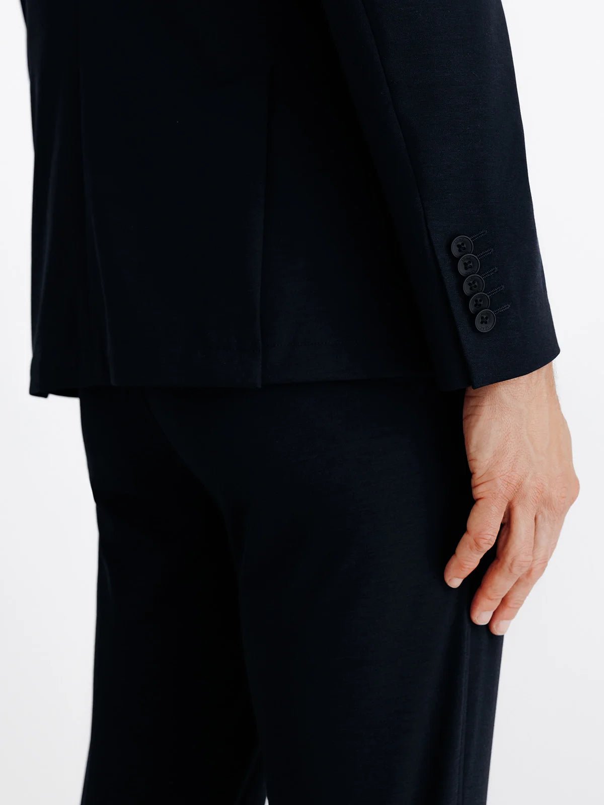 Veste en maille avec parementure marine - IZAC
