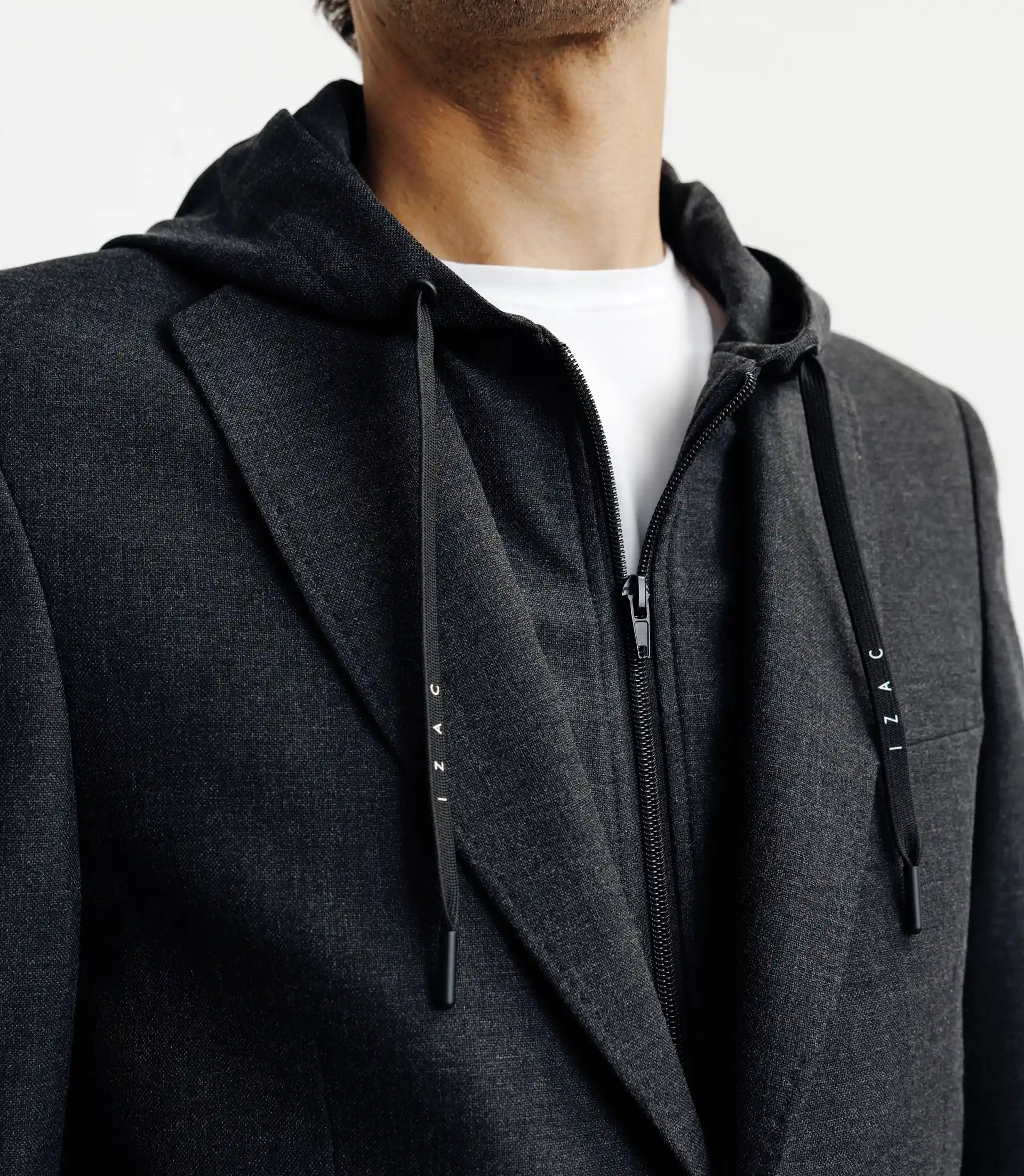 Veste ville à capuche gris foncé - IZAC