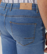 Bermuda slim en jean bleu - clair "Valker" - IZAC