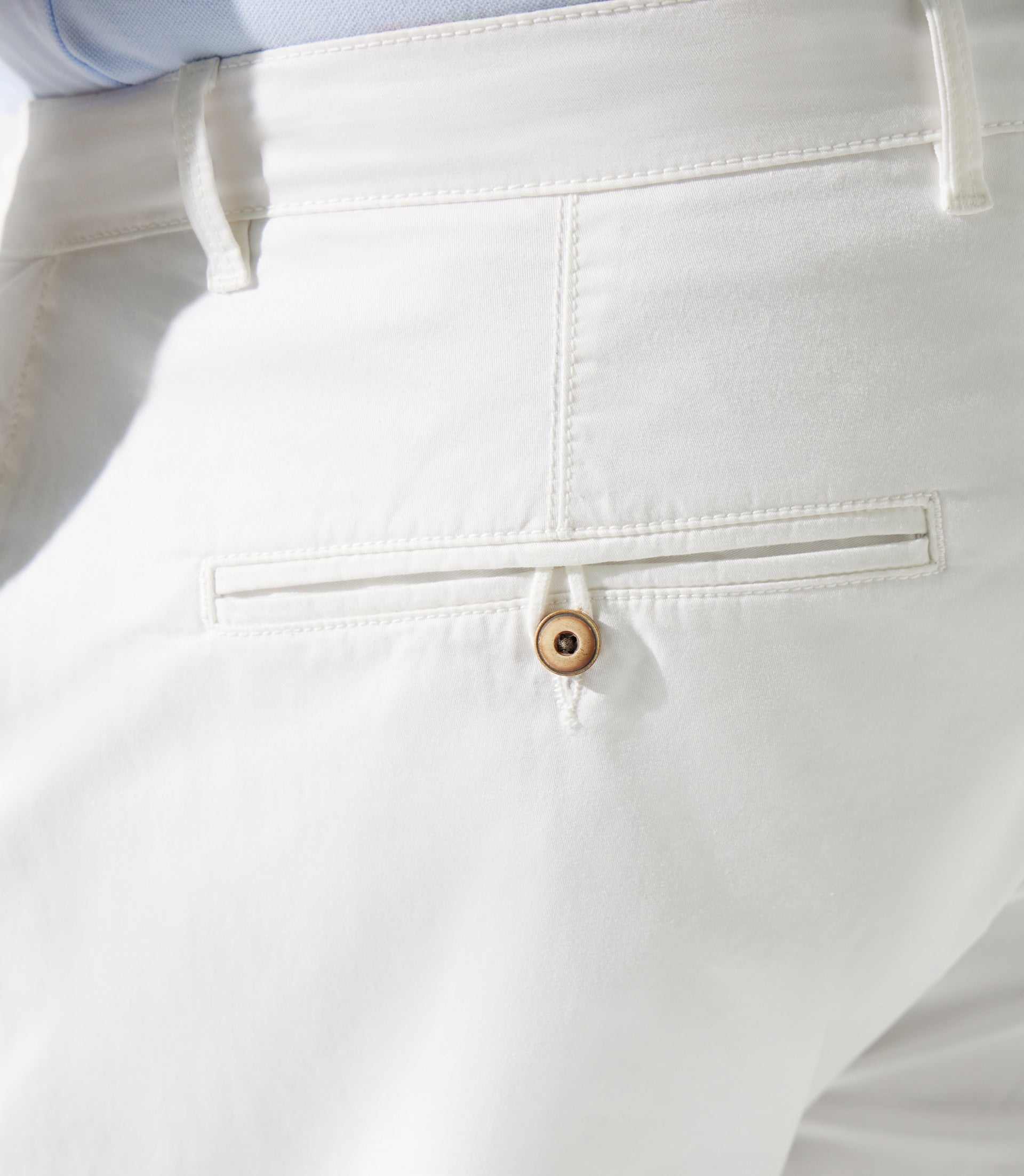 Bermuda coton stretch blanc SLOWLYBT - IZAC