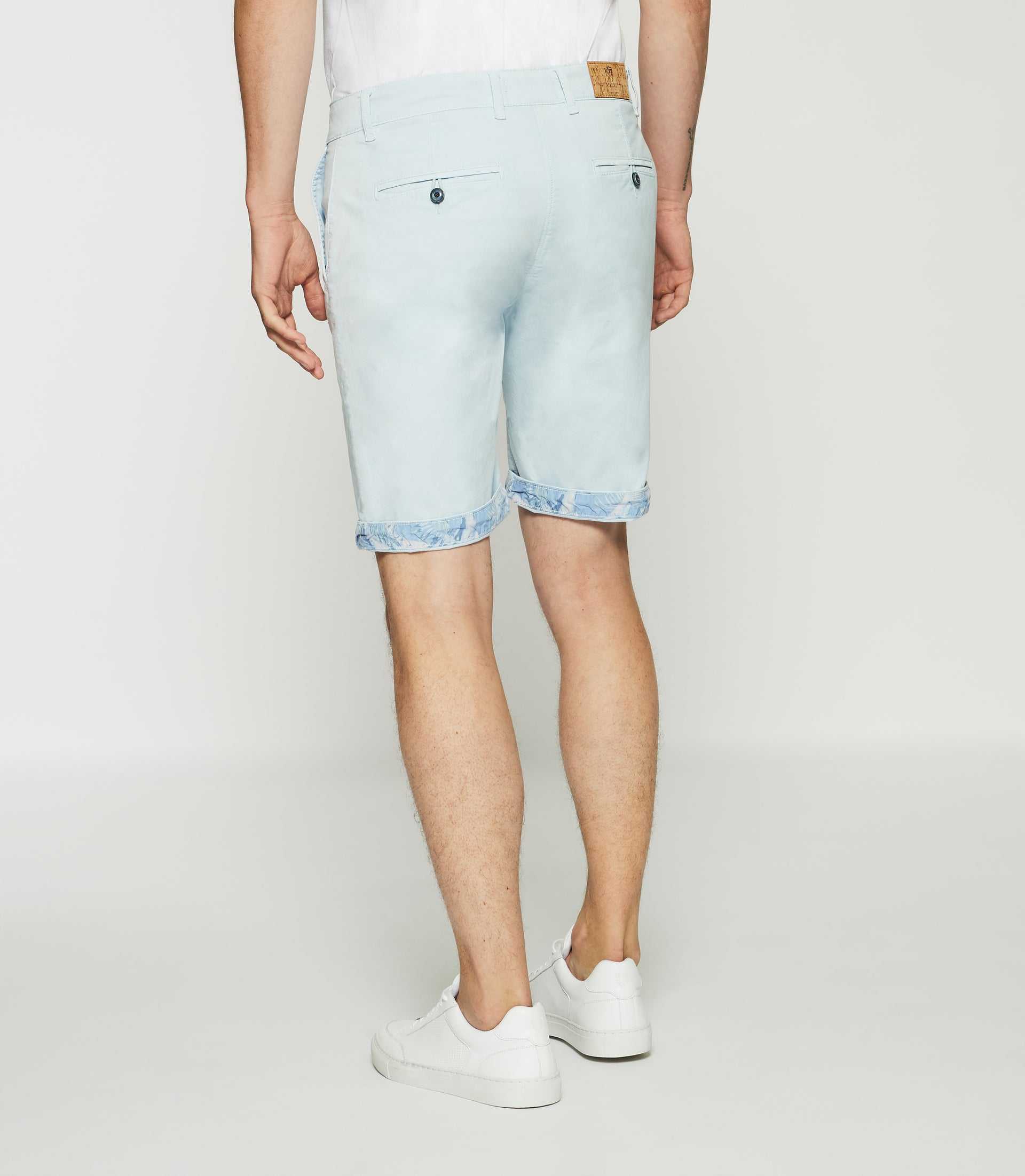 Bermuda en coton stretch bleu ciel SLOWLY - IZAC