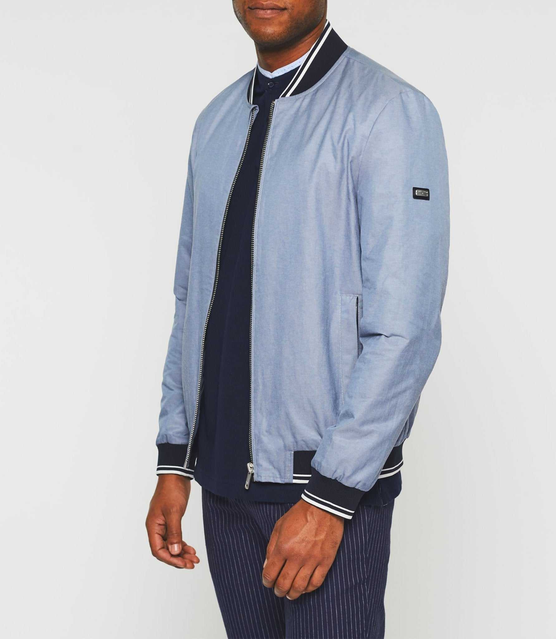 Blouson teddy léger bleu "Romeo" - IZAC