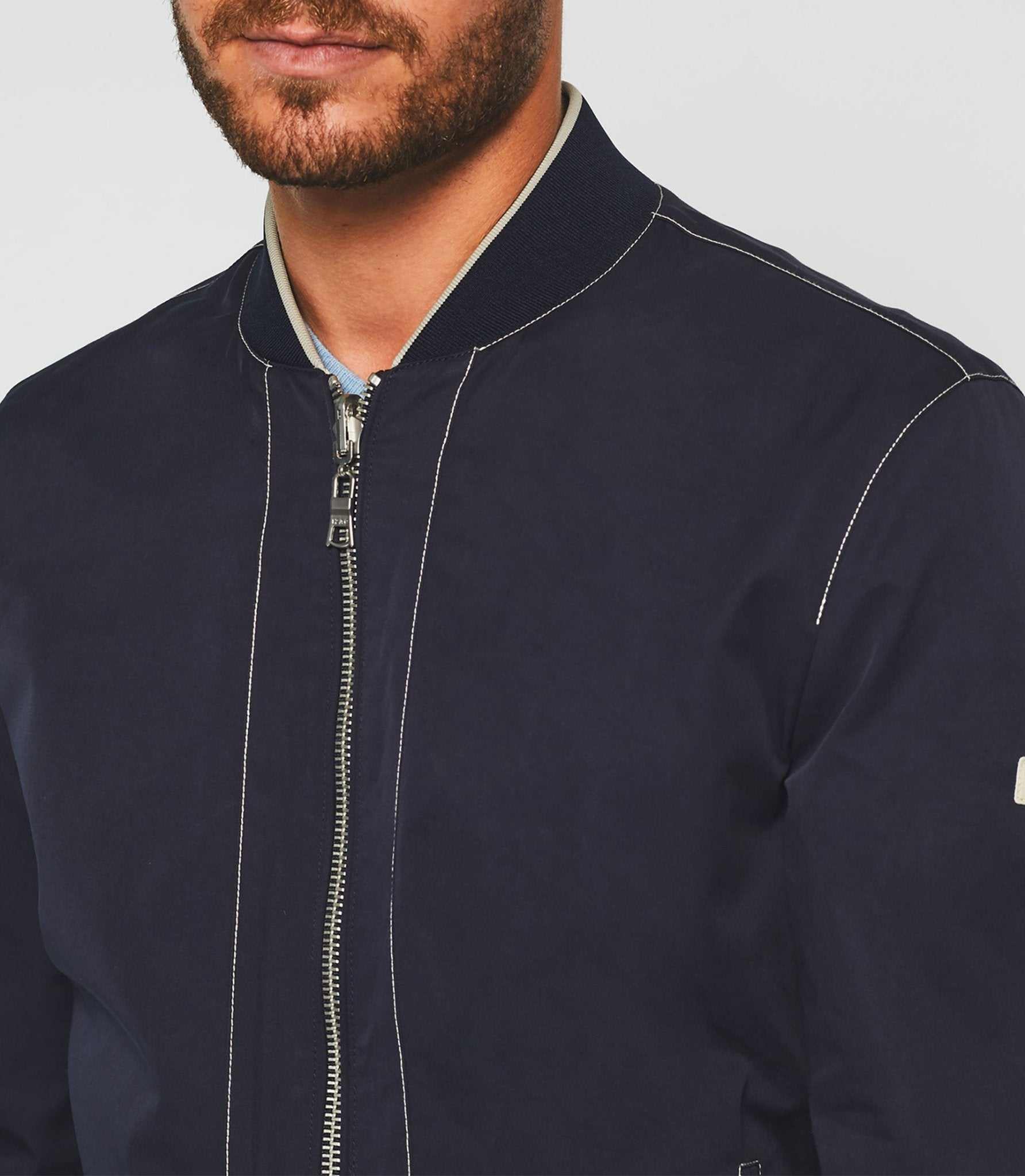 Blouson teddy léger marine "Ron" - IZAC