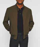 Blouson col montant sport kaki foncé "Roque" - IZAC