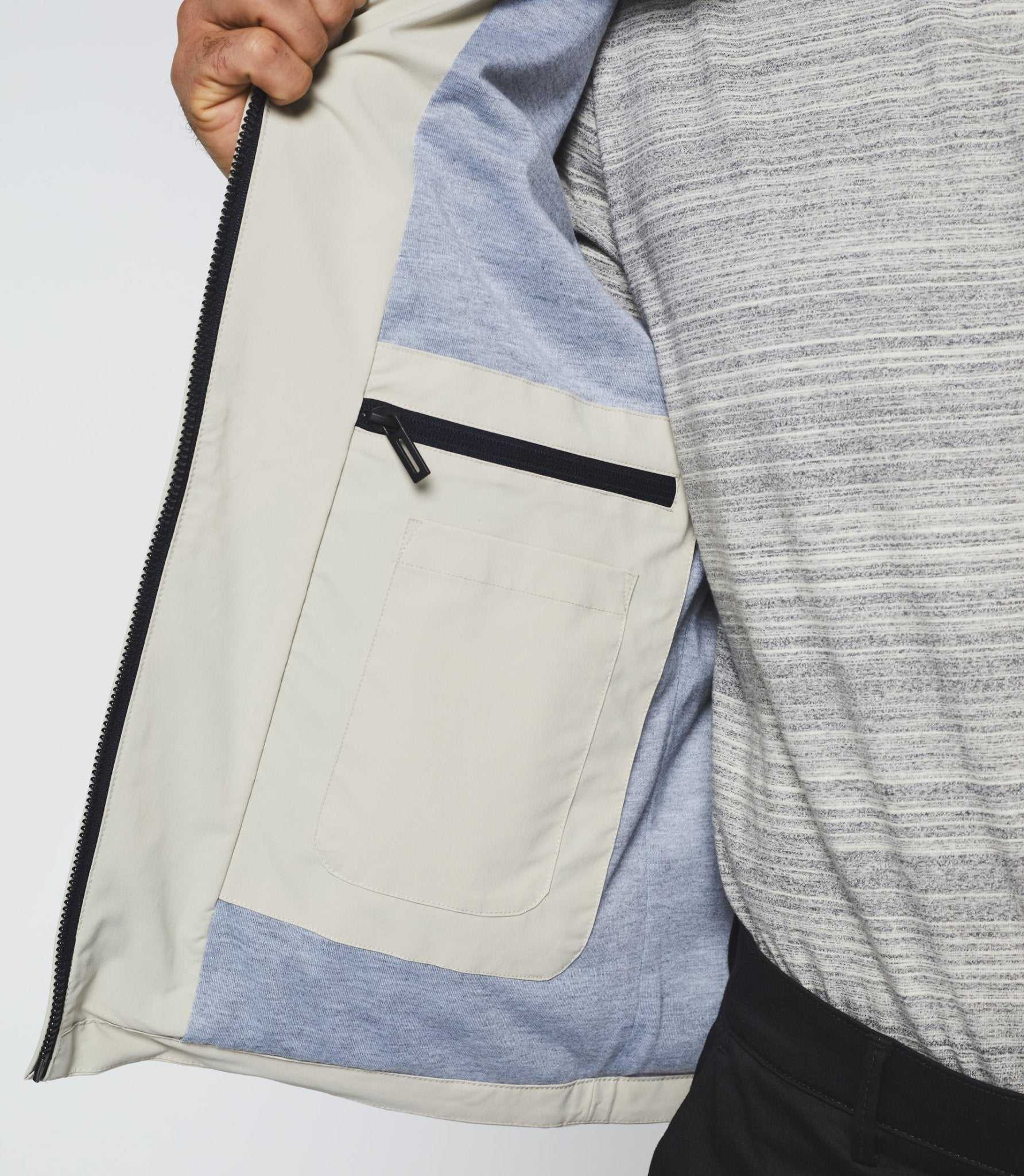 Blouson léger beige mastic "Russel" - IZAC
