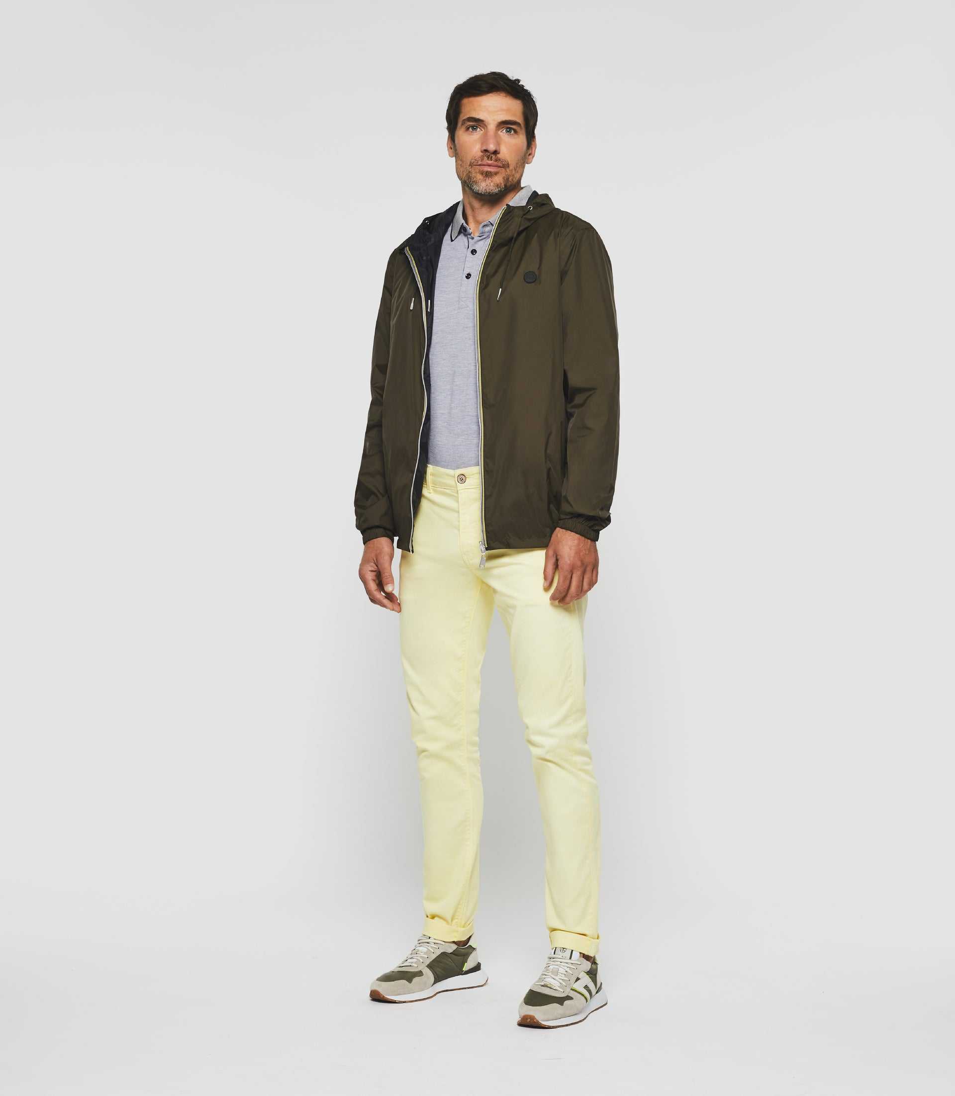 Blouson à capuche réversible kaki et noir "Ryan" - IZAC