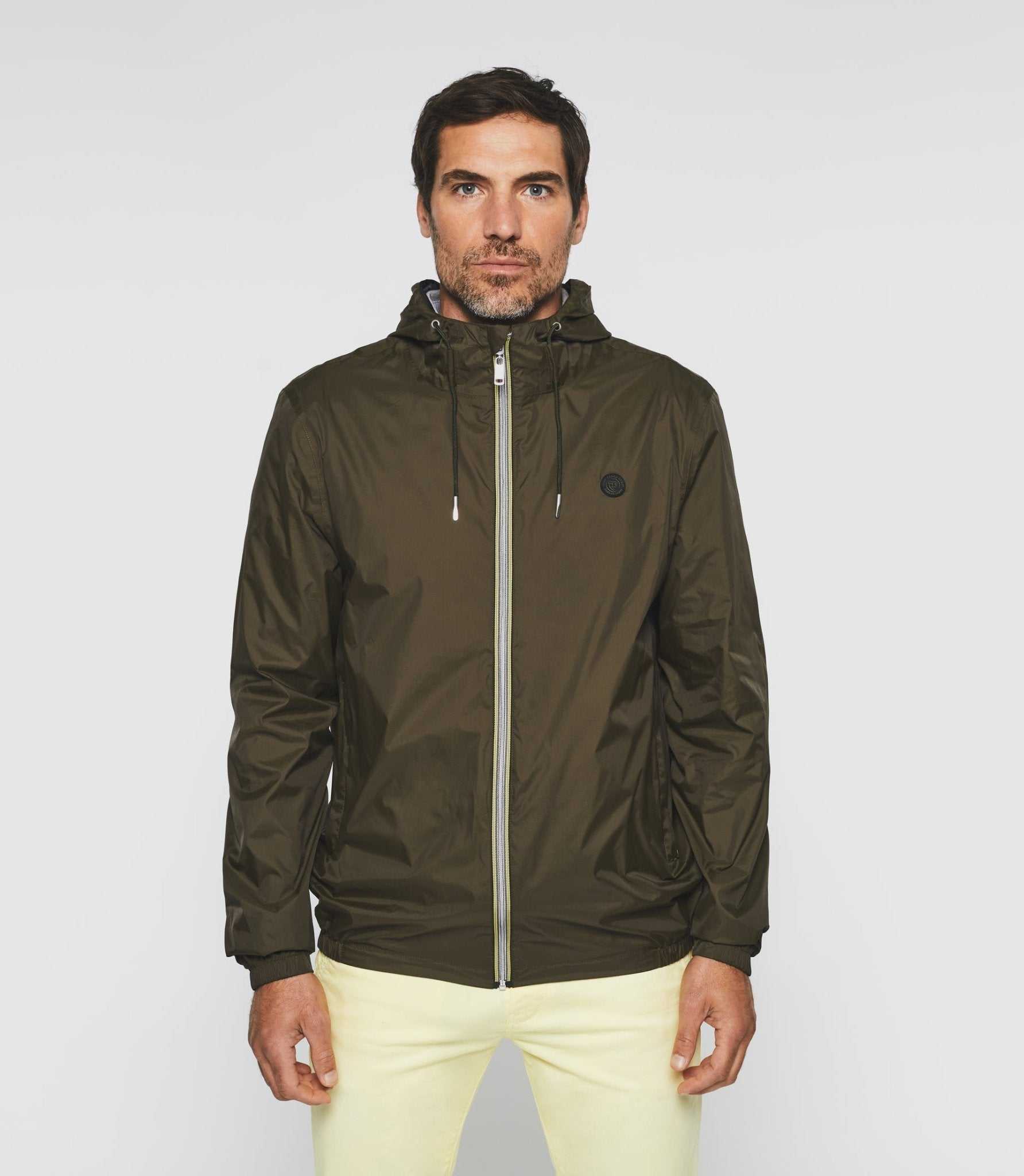 Blouson à capuche réversible kaki et noir "Ryan" - IZAC