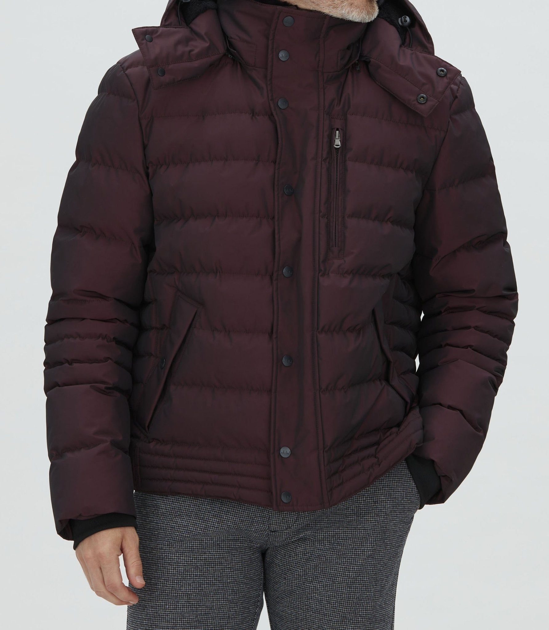 Blouson matelassé bordeaux "Tamis" - IZAC