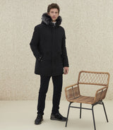 Parka longue noire "Ticiano" - IZAC