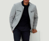 Blouson teddy sport gris clair "Timbre" - IZAC