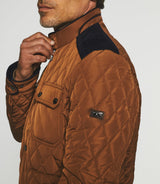 Blouson surchemise matelassé café MACEO - IZAC