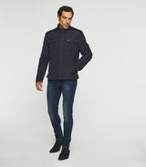 Blouson surchemise matelassé marine MACEO - IZAC