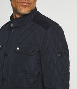 Blouson surchemise matelassé marine MACEO - IZAC