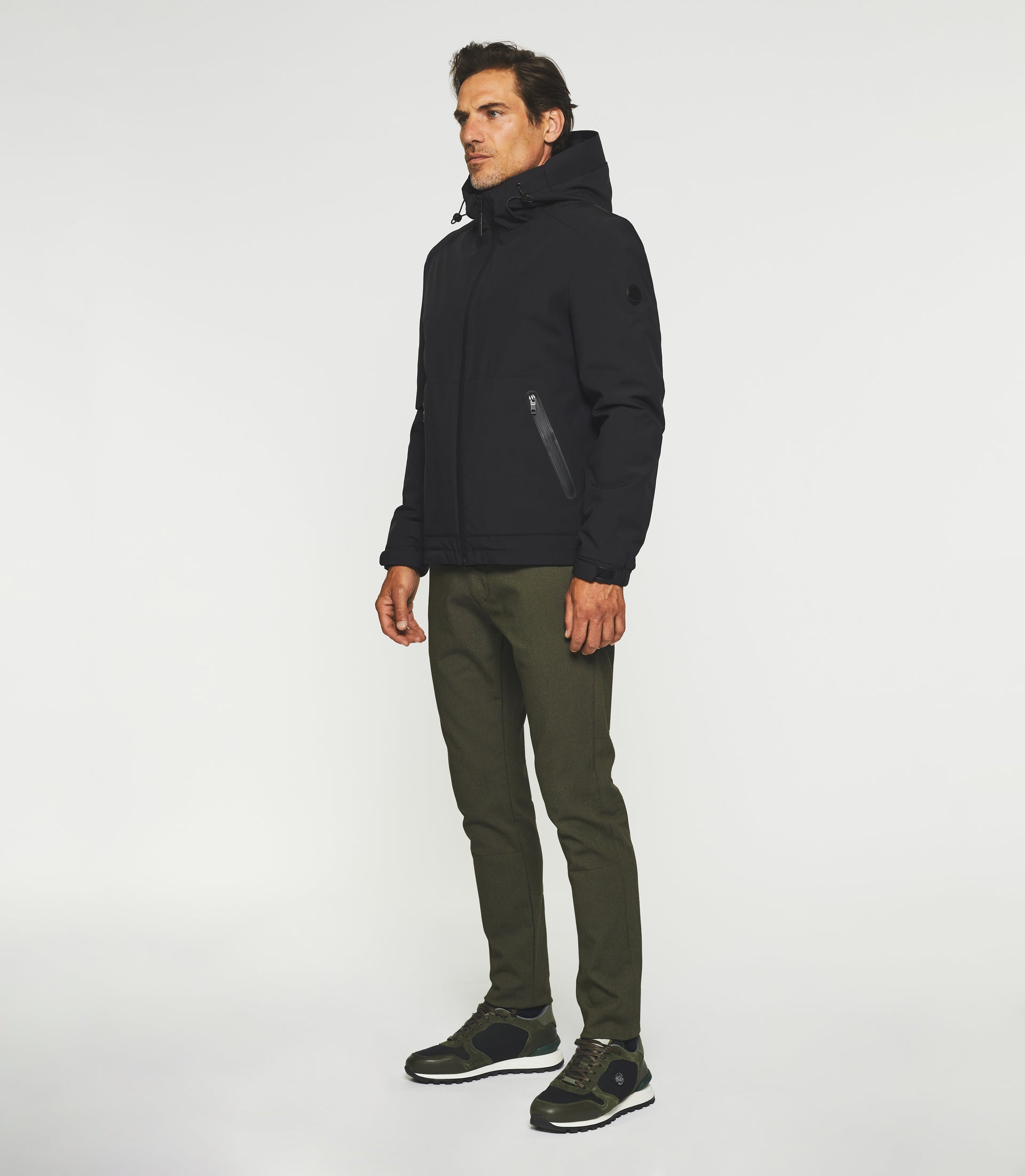 Blouson technique à capuche noir MAHDY - IZAC