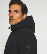 Blouson technique à capuche noir MAHDY - IZAC