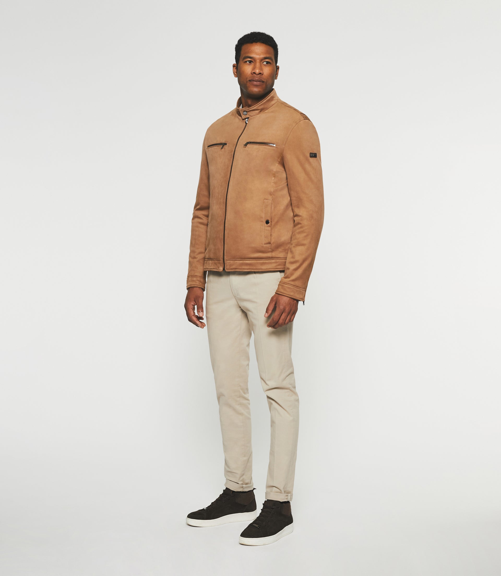 Blouson en suédine beige MALWEN - IZAC