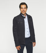 Blouson en suédine marine MALWEN - IZAC