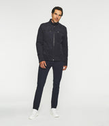 Blouson en suédine marine MALWEN - IZAC