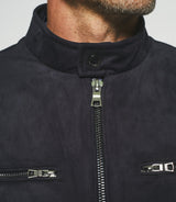 Blouson en suédine marine MALWEN - IZAC