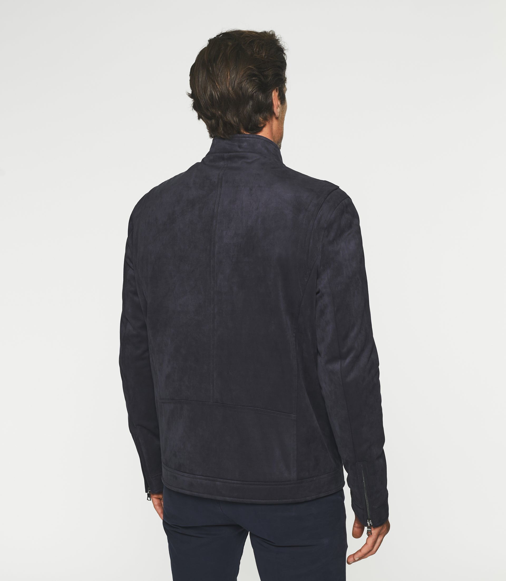 Blouson en suédine marine MALWEN - IZAC