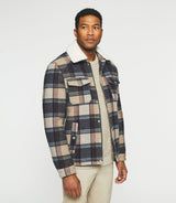 ANNULE Blouson matelassé à carreaux bleu gris MATISSEBIS - IZAC