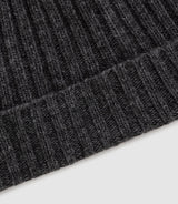 Bonnet en maille - cachemire gris chiné "Quincy" - IZAC