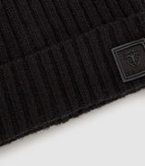 Bonnet en maille - cachemire noir "Quincy" - IZAC