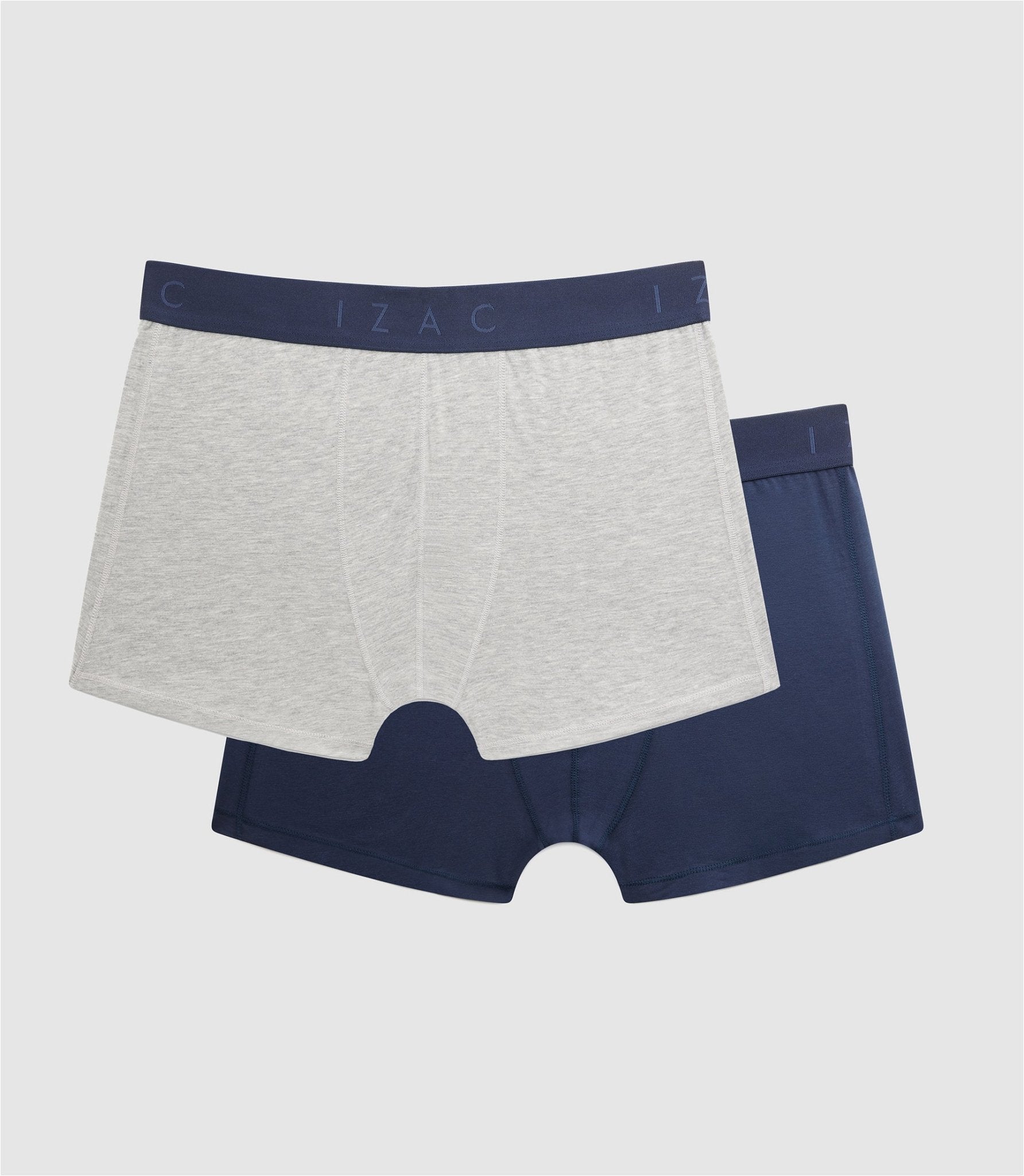 Pack de 2 boxers marine - gris chiné "Wax" - IZAC