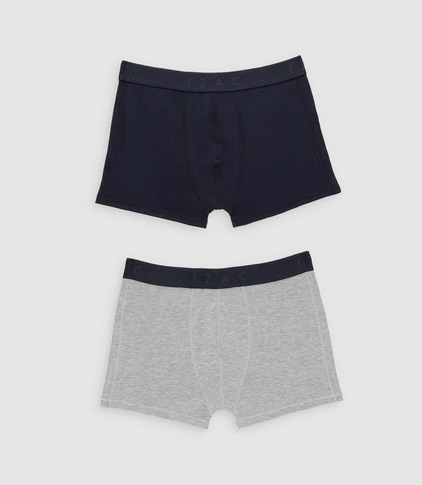 Lot de 2 boxers marine gris chiné KAXE - IZAC