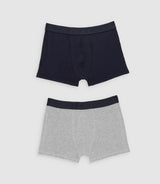 Lot de 2 boxers marine gris chiné KAXE - IZAC