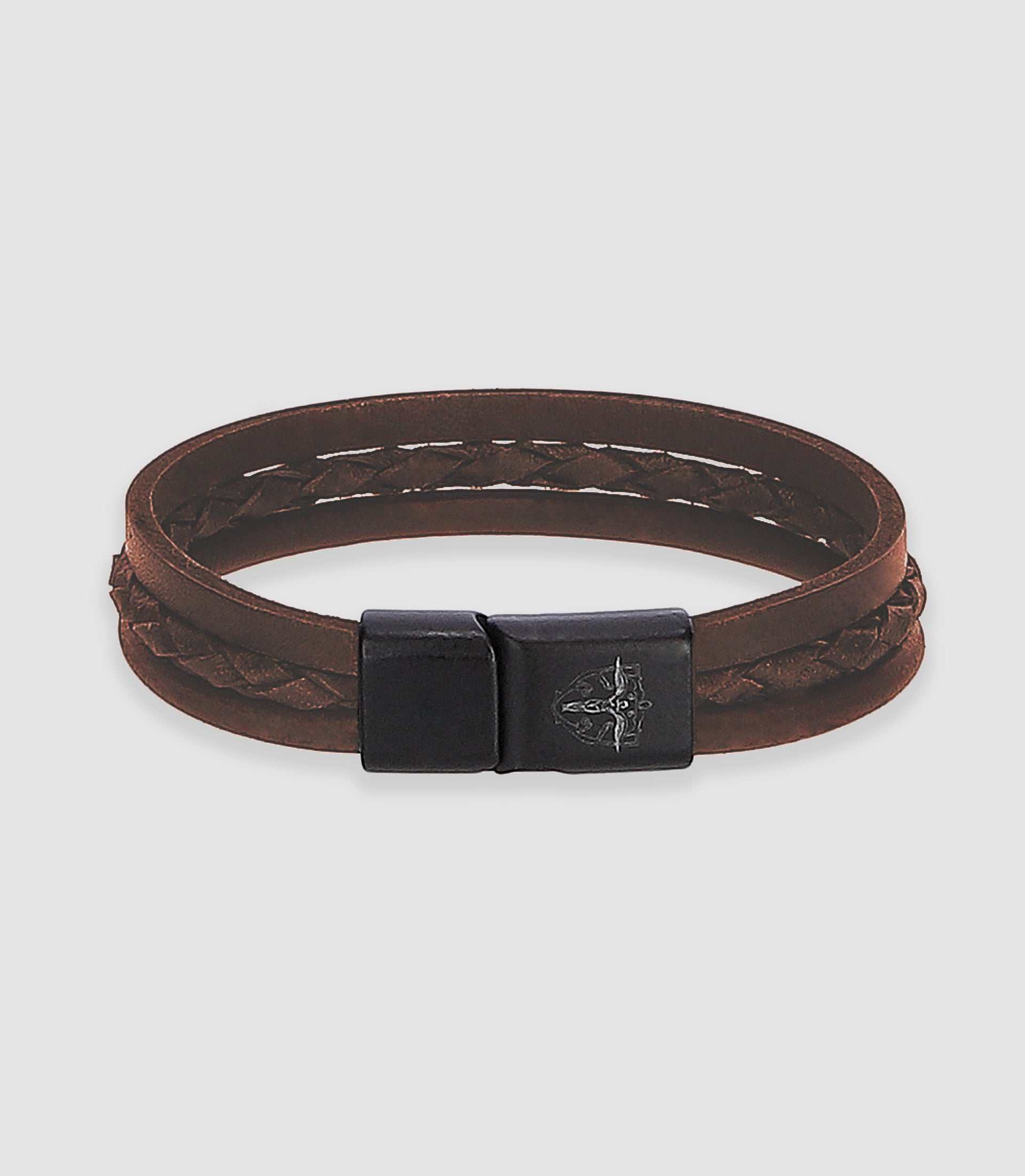 Bracelet en cuir marron GALO - IZAC