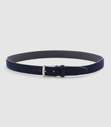 Ceinture 35mm ajustable en cuir marine NANDO - IZAC