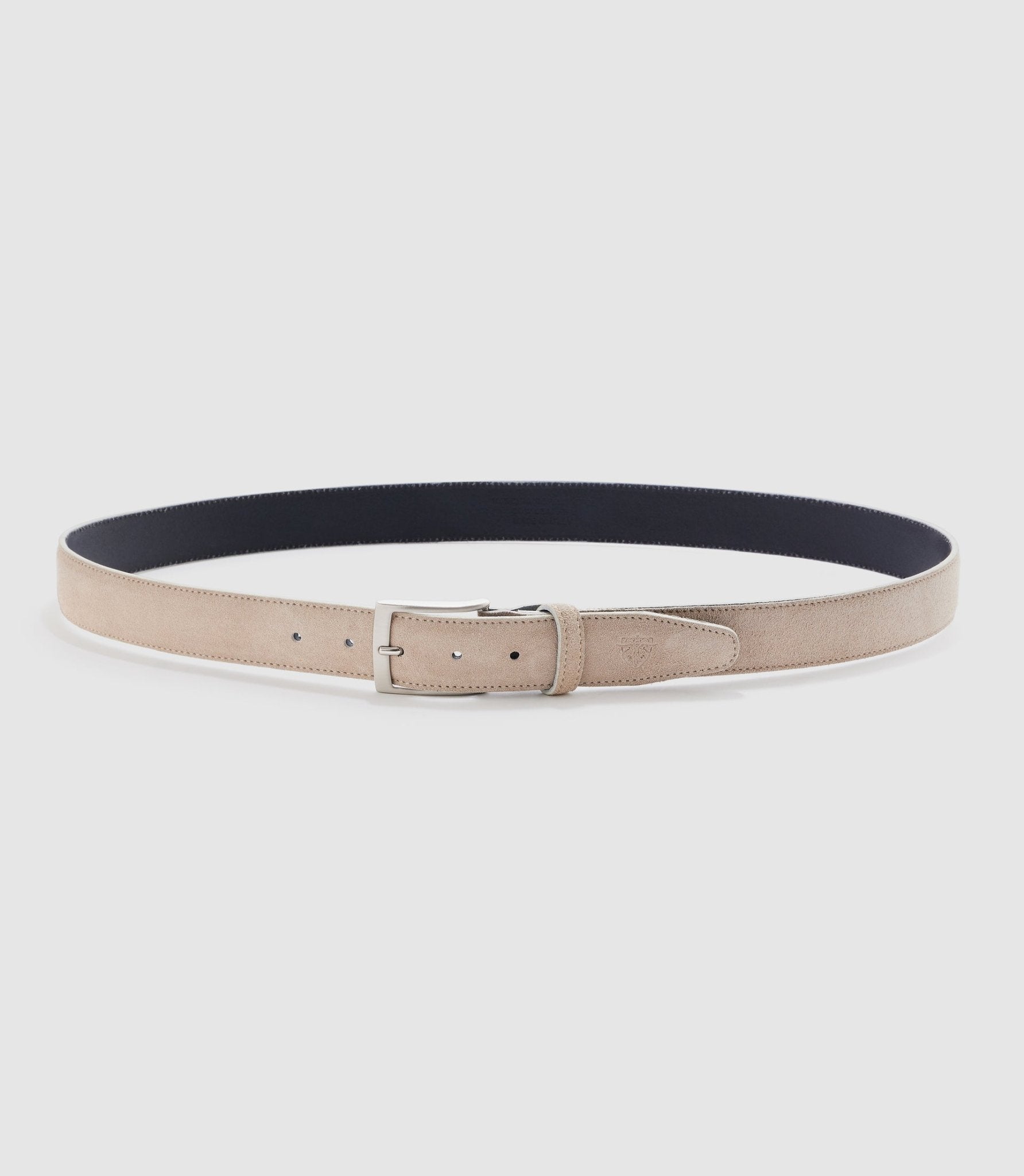 Ceinture 35mm ajustable en cuir beige NANDO - IZAC