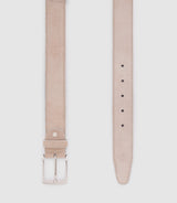 Ceinture 35mm ajustable en cuir beige NANDO - IZAC