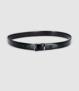 Ceinture avec sangle réversible en cuir noire et marron - IZAC