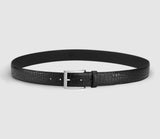Ceinture ajustable en cuir 35mm noire "Xylane" - IZAC