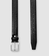 Ceinture ajustable en cuir 35mm noire "Xylane" - IZAC