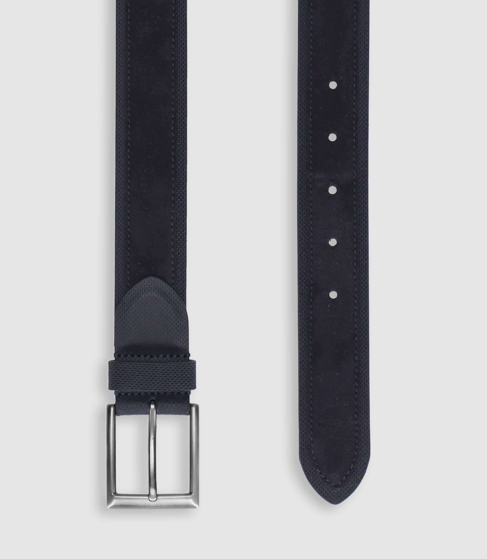 Ceinture 35mm en cuir marine CYANG - IZAC