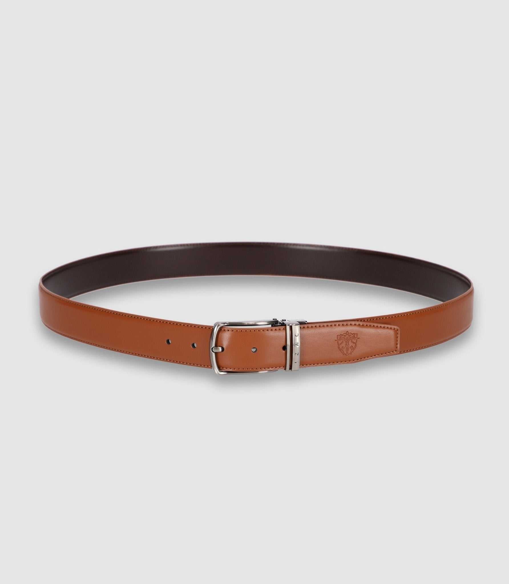 Ceinture réversible 35mm ajustable marron clair et marron CAPE - IZAC