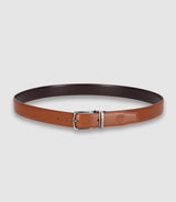 Ceinture réversible 35mm ajustable marron clair et marron CAPE - IZAC