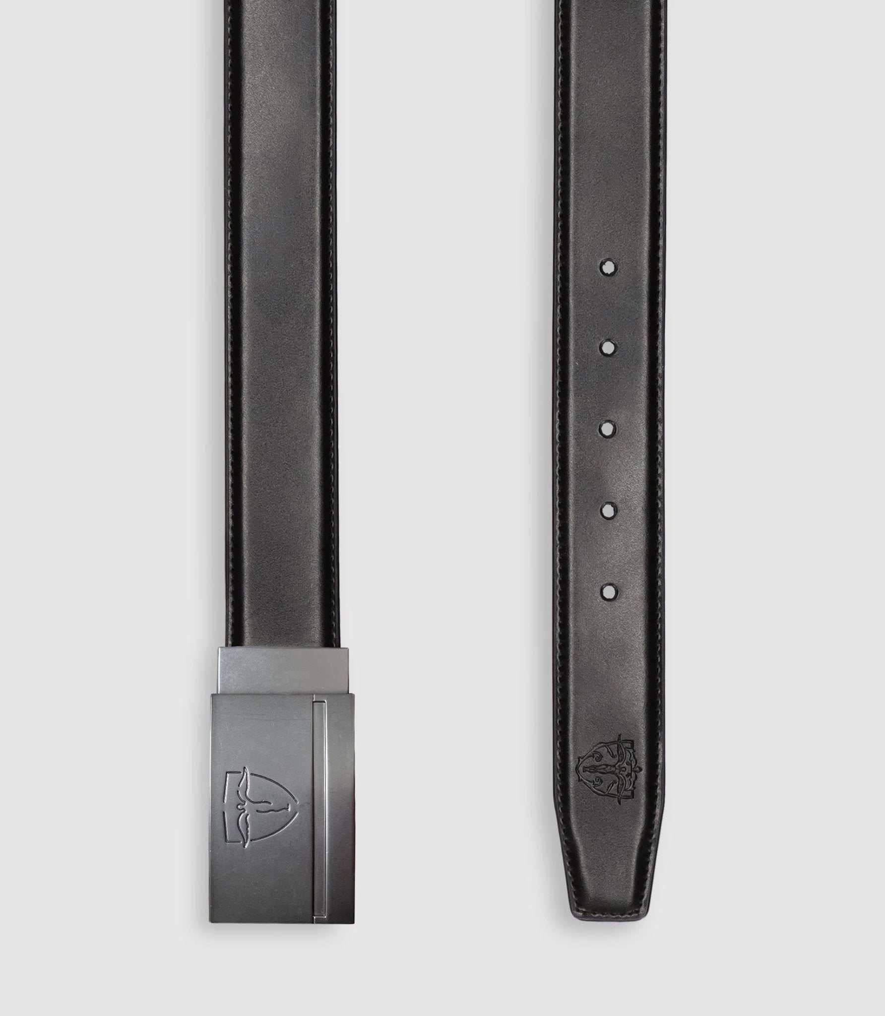 Ceinture réversible 35mm ajustable noire et marine CASSIS - IZAC