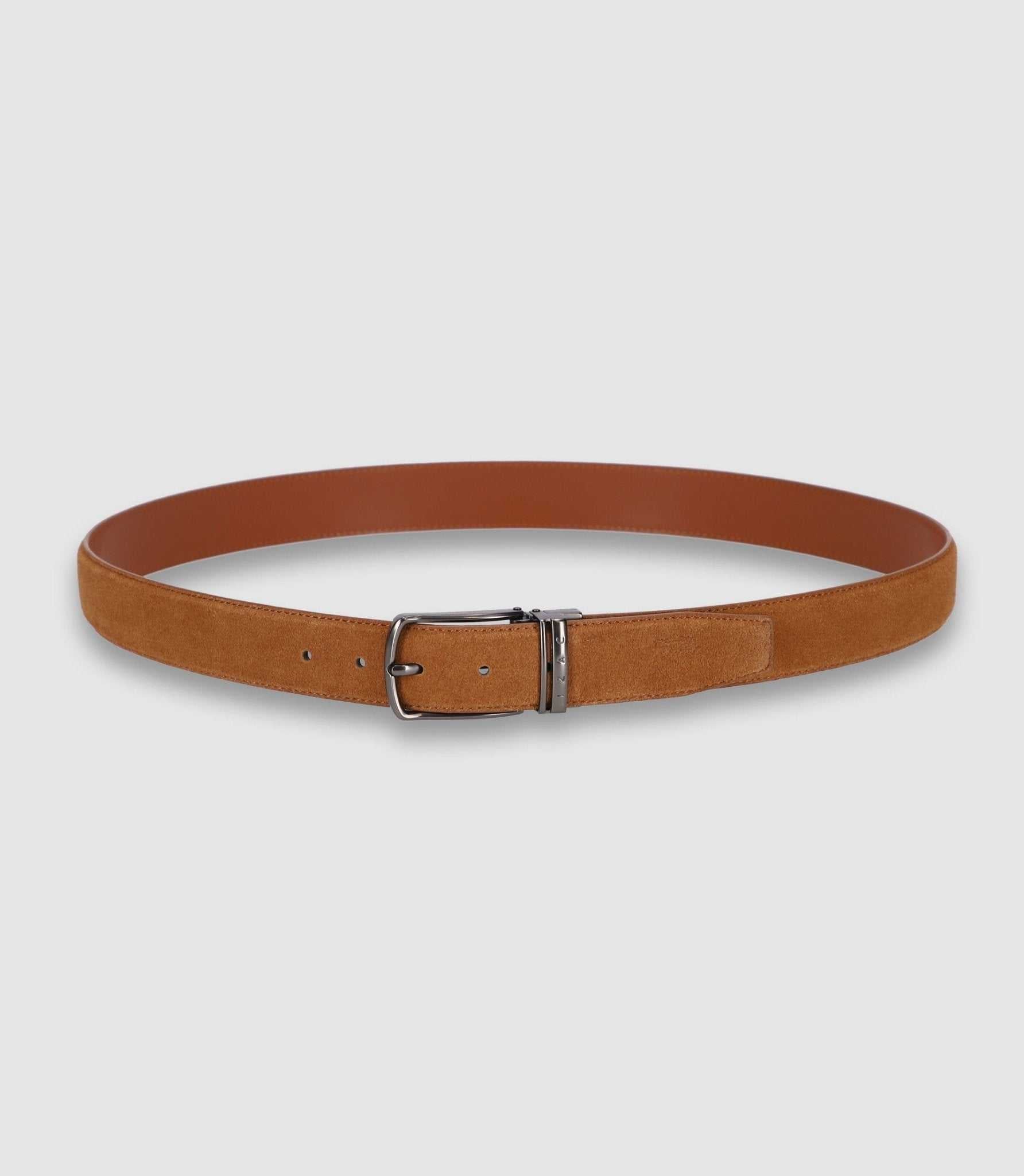 Ceinture en cuir 35mm ajustable camel CHANCE - IZAC