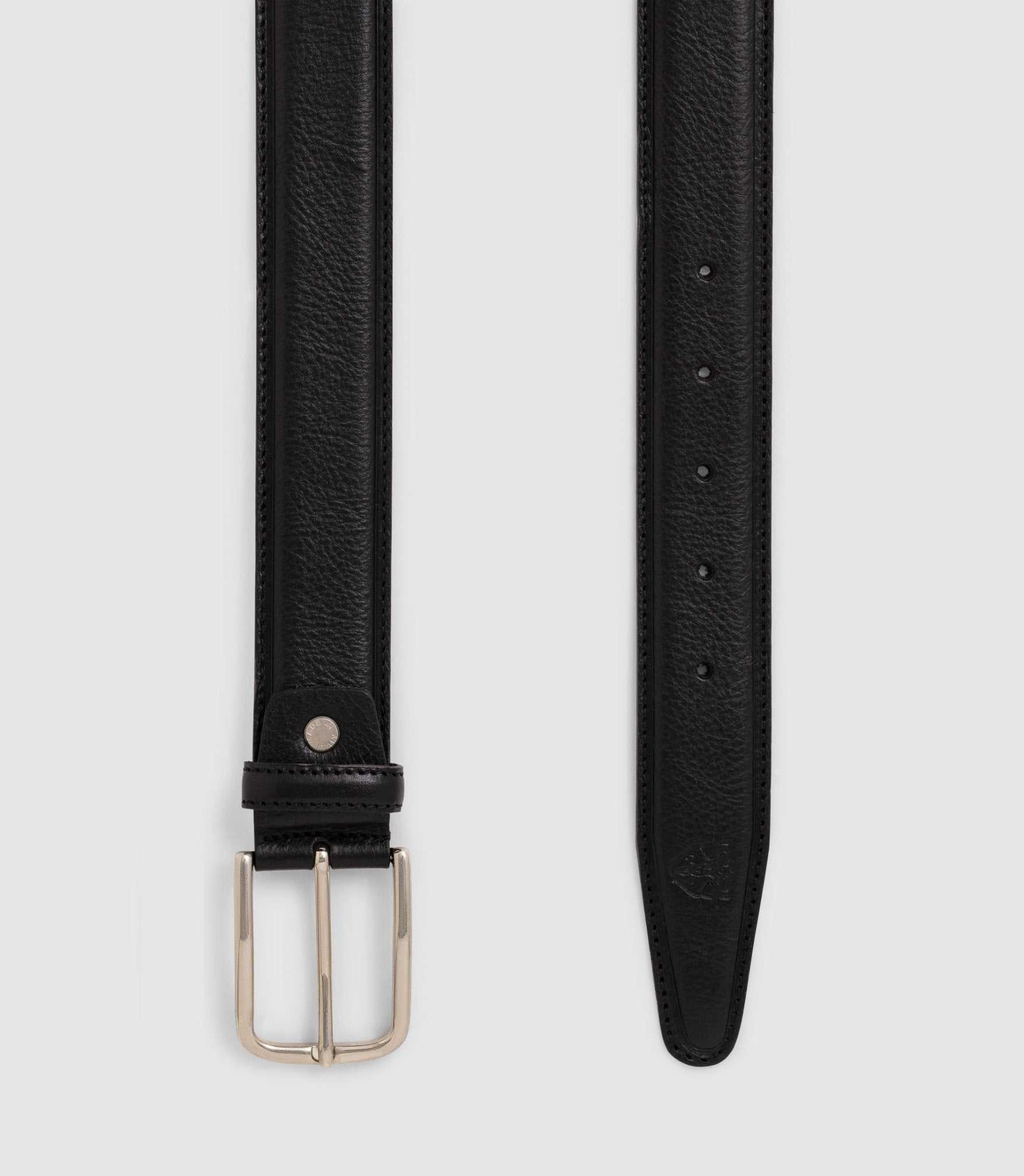 Ceinture en cuir 35mm ajustable noire CUI - IZAC