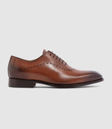 Chaussure coutures cuir marron - clair "Giani" - IZAC