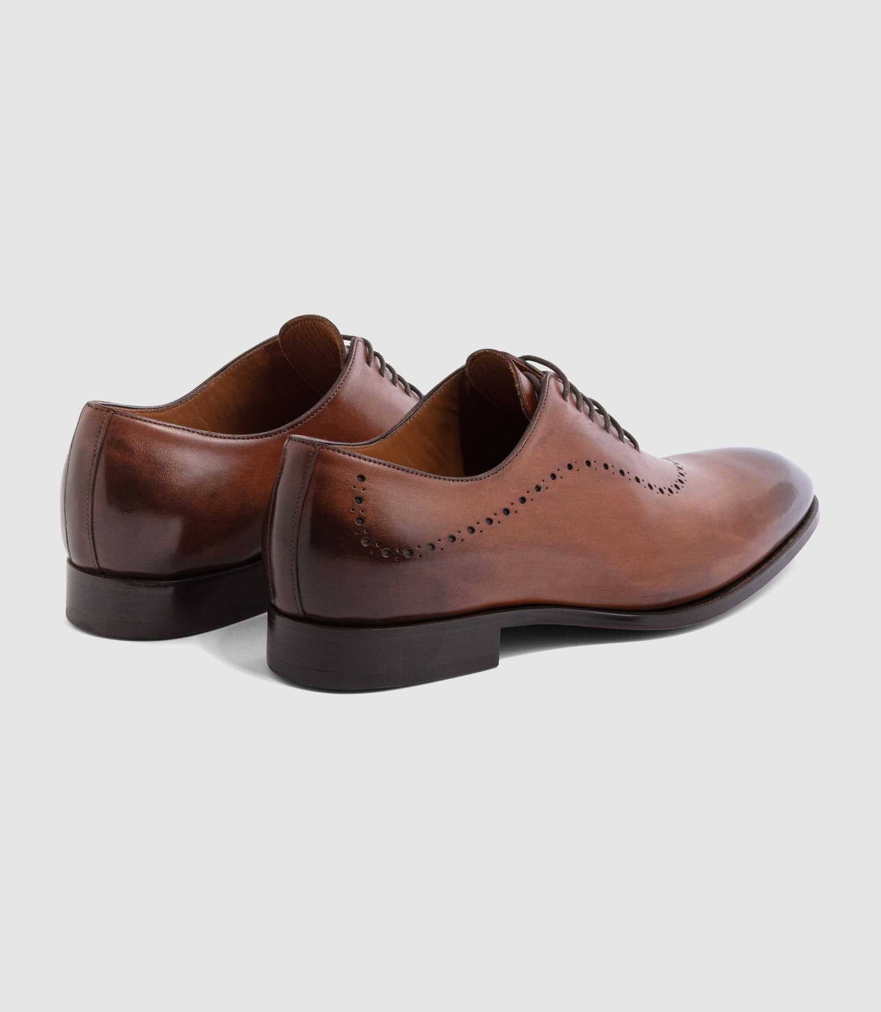Chaussure coutures cuir marron - clair "Giani" - IZAC