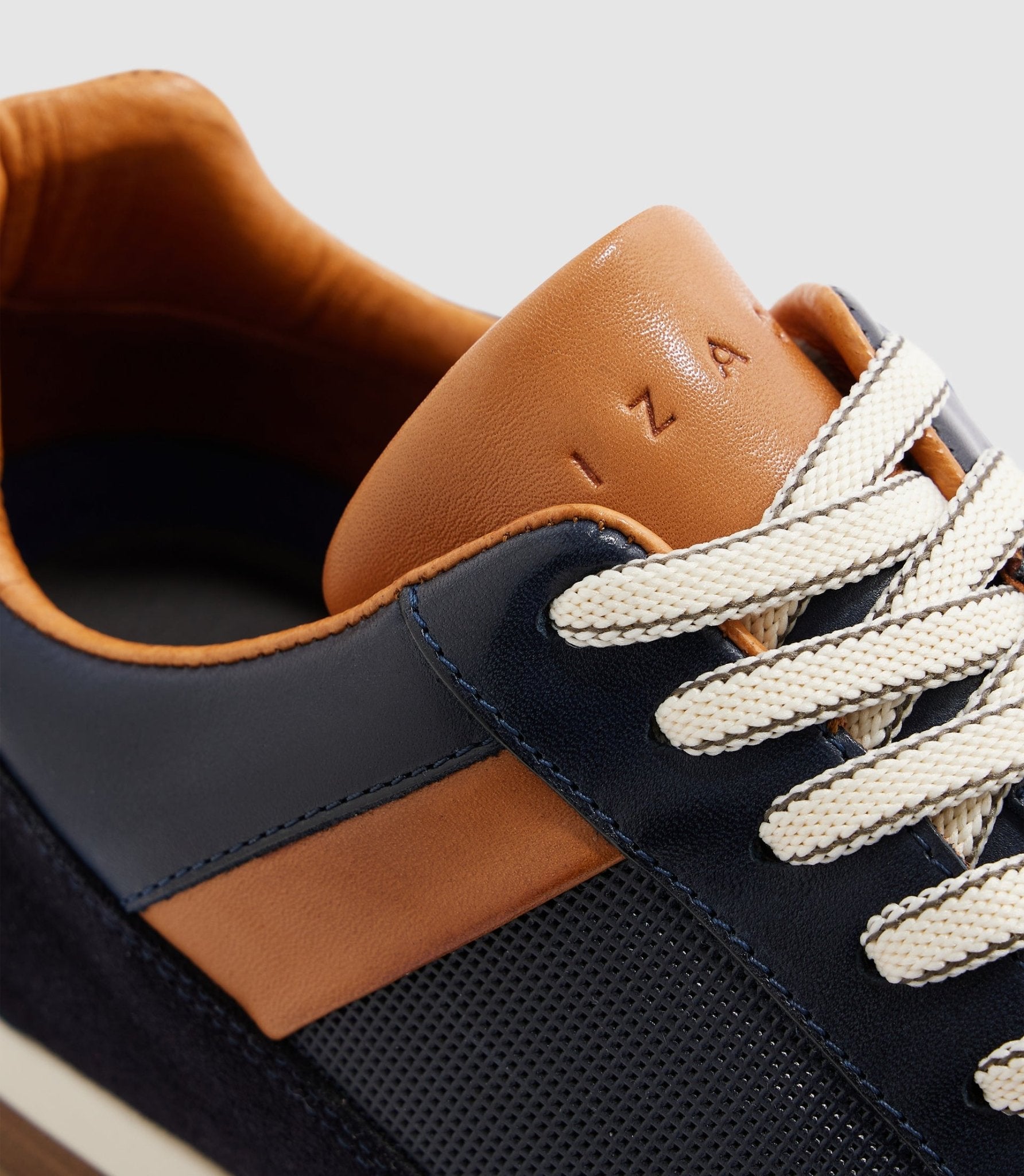 Sneakers marine et camel "Eden" - IZAC