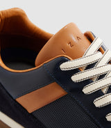 Sneakers marine et camel "Eden" - IZAC