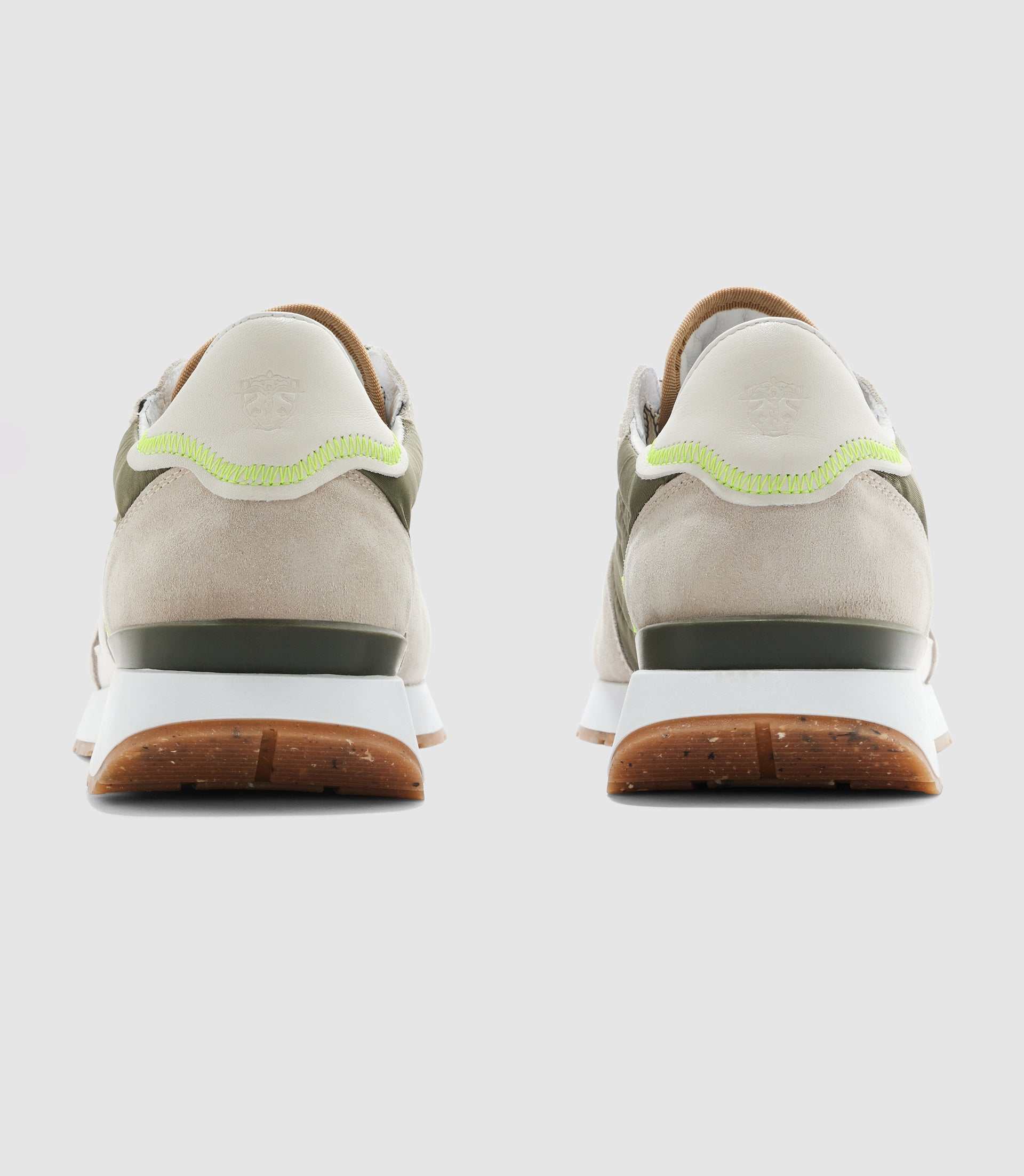 Sneakers taupe et kaki "Edisson" - IZAC