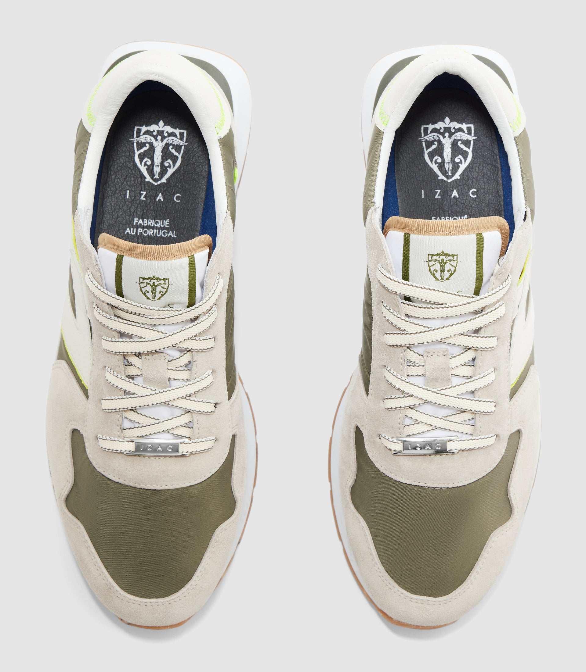 Sneakers taupe et kaki "Edisson" - IZAC